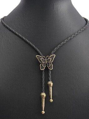 Bolo Butterfly Tie Rodeo Cowgirl Necklace Jewelry